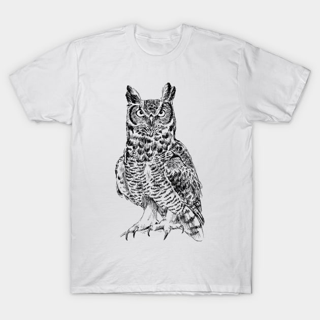 Owl Print T-Shirt by rachelsfinelines